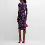 Chiara Boni La Petite Robe Floral-Print Ruffle Bodycon Midi Dress Size 44/8 Photo 2