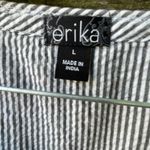Erika NWT  size L 100% embroidered button front top Photo 7
