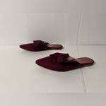 Madewell burgundy pointy toe bow slide mules shoes size 7.5 Photo 2