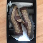 Coach Walnut/Khaki Sig C Colleen Loafer In Signature Jacquard CC949 Photo 9