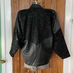 Vintage Iconic 80s Cassidy’s Textured Leather & Suede Jacket Sz Small Black Photo 8