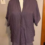 Babaton Aritzia Women's Silk Blouse Size S Purple Short Sleeve Relaxed Fit BIN F Photo 0
