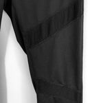 Reebok Textured Inset Stripe Capri Leggings Cropped Legging Black Photo 4