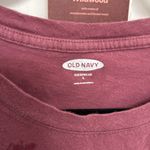 Old Navy  Women's Short Sleeve Top - Burgundy size Large Photo 2