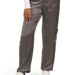 Young Fabulous and Broke  Finley Satin Cargo Pants Grey S NWT Photo 0