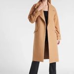 EXPRESS Oversized Black Belted Wrap Front Faux Wool Coat XS $220 Photo 3