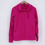 Athleta  Triumph Hoodie Zip Up Full Zip Jacket Bright Pink Size Medium Thumbholes Photo 1