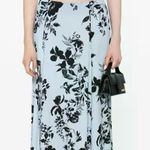 Reformation NWOT  Zoe Side Slit Midi Skirt Beatriz Blue Black Floral French Sz 2 Photo 0