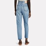 Moussy Vintage Glen Boy Straight High Waisted Barrel Jeans Size 26 Minimalist Blue Photo 3