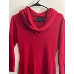 Connected Apparel VTG Sweater Dress Medium Red Cowl Neck Office Siren Holidays Photo 1