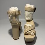 Bottega Veneta New  Platform Sandals - Antique /
Cream Leather - EU 37.5 Photo 5