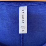 Athleta Womens Stratis II Scoop Neck Tee T-Shirt in Dress Blue Heather Size 1X Photo 1
