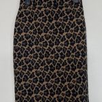 Talbots Brown Skirt Women's Animal Leopard Print Fitted Pencil - Size 2P Photo 0