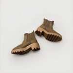 Universal Threads Universal Thread Womens Kyrie Side Zip Chunky Heel Ankle Sock Boots Tan Size 8w Photo 1