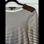 Ralph Lauren  Navy and Cream Striped Shirt Photo 2