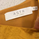 ASTR The Label Gold Satin smocked long sleeve top size X small Photo 3