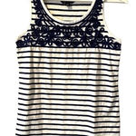 Lands' End  tank top striped Embroidered small Photo 0