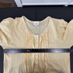 Talbots Vintage  M Medium Nightgown Yellow Long Sleeve Lounge Cotton Breathable Photo 5