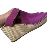 Gentle Souls Gentle Soul Kenneth Cole Colleen Purple Suede Espadrille Wedges Peep Womens 8.5 Photo 5