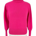 French Connection Puff Sleeve Turtleneck Sweater Pink Size Small Photo 0