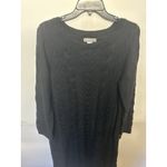 Jessica London  CHARCOAL LONG SLEEVE MIDI CABLE KNIT SWEATER DRESS SIZE 14/16 Photo 4