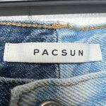 PacSun  Color Block High Rise Straight Women's Blue Jeans Size 23 Button Fly Photo 1