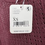 Free People Semi Sheer H2O Sweater Garnet Red XS New Photo 88