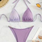 Boutique Purple Shades, Color-Block, Bikini Set Photo 2