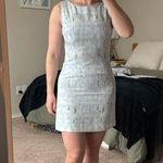 Silk Floral Patterned Cocktail Dress And Shirt Set Multi Size 6 Photo 1