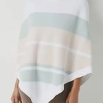 Barefoot Dreams CozyChic Ultra Lite Ocean Breeze Poncho Pink Multi Stripe OS NWT Photo 0