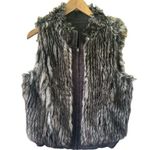 Calvin Klein  Women's Reversible Plaid Faux Fur Zip Up Dual Pockets Vest XL Photo 0