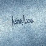 Neiman Marcus  Women's Blue Faux Vegan Leather Open Shopper Tote Bag Handbag Photo 3