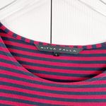 Ritva Falla Striped Jersey Knit Shirt Dress Red Size L Photo 2