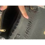 Bebe Fabiola Saffiano Clutch Purse Y2K Style Bag Black Gold Photo 2