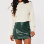 Hollister Hunter/Forest Green Ultra High-Rise Vegan Leather Mini Skirt - X-Small Photo 2