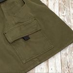 Topshop  Olive Utility Denim Mini Skirt Size 6 Photo 8