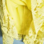 ASOS  Yellow Lace Long Sleeve Midi Dress Photo 7