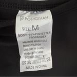 Poshdivah Black Sleeveless Midi Dress Slit Side Minimalist Basic Bodycon Solid M Size M Photo 4