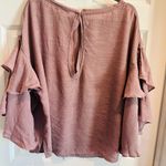 Wishlist  Dusty Pink Ruffle Sleeve Blouse Photo 4