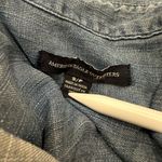 American Eagle  Chambray Lyocell Shirt Dress Tie Waist sz S Photo 5