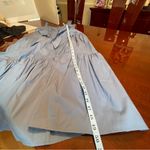 Ralph Lauren Cotton-Blend Tie-Front Tiered Maxi Dress in Pale Azure Blue Sz 12 Photo 10