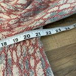 Anthropologie Maeve Red Cream Aqua Blue Suma Turtleneck Knit Sweater Dress Photo 9