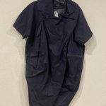 Metamorphoza Dress Womens Medium US6 Dark Indigo Denim Cocoon Short Sleeve Blue Photo 0