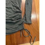 Splendid  Long Sleeve Henley Tunic Top Drawstring Side Olive Green Size Large Photo 5