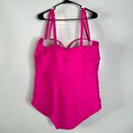 Torrid Hot Pink Lattice Sides One Piece Swimsuit Size 3 Photo 2
