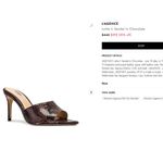 L'Agence Lolita 85mm Snake Embossed Leather Sandals Heels in Chocolate EU 38 Photo 2