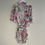 Show Me Your Mumu Women  White Pink Floral Kimono Cover up Short Sleeve Size O/S‎ Photo 7