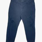 Madewell  High Rise Distressed The Mom Jeans Ankle Crop Black Size 36 Photo 3