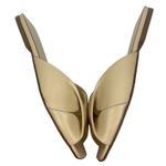 Theory Twisted Leather Sandal Slide Open Toe Beige Women Size 38 Photo 6