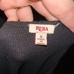 Reba black keyhole bejeweled basic minimalist S sweater Photo 2